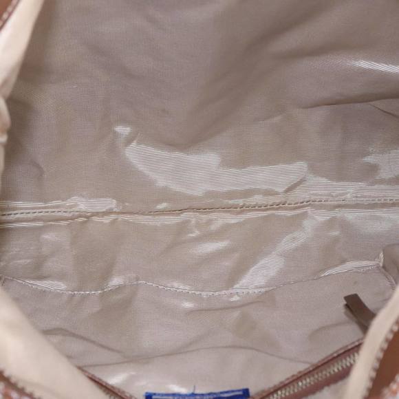 BURBERRY Nova Check Hand Bag Canvas 2way Light Blue Brown Auth 102443 - Picture 15 of 16